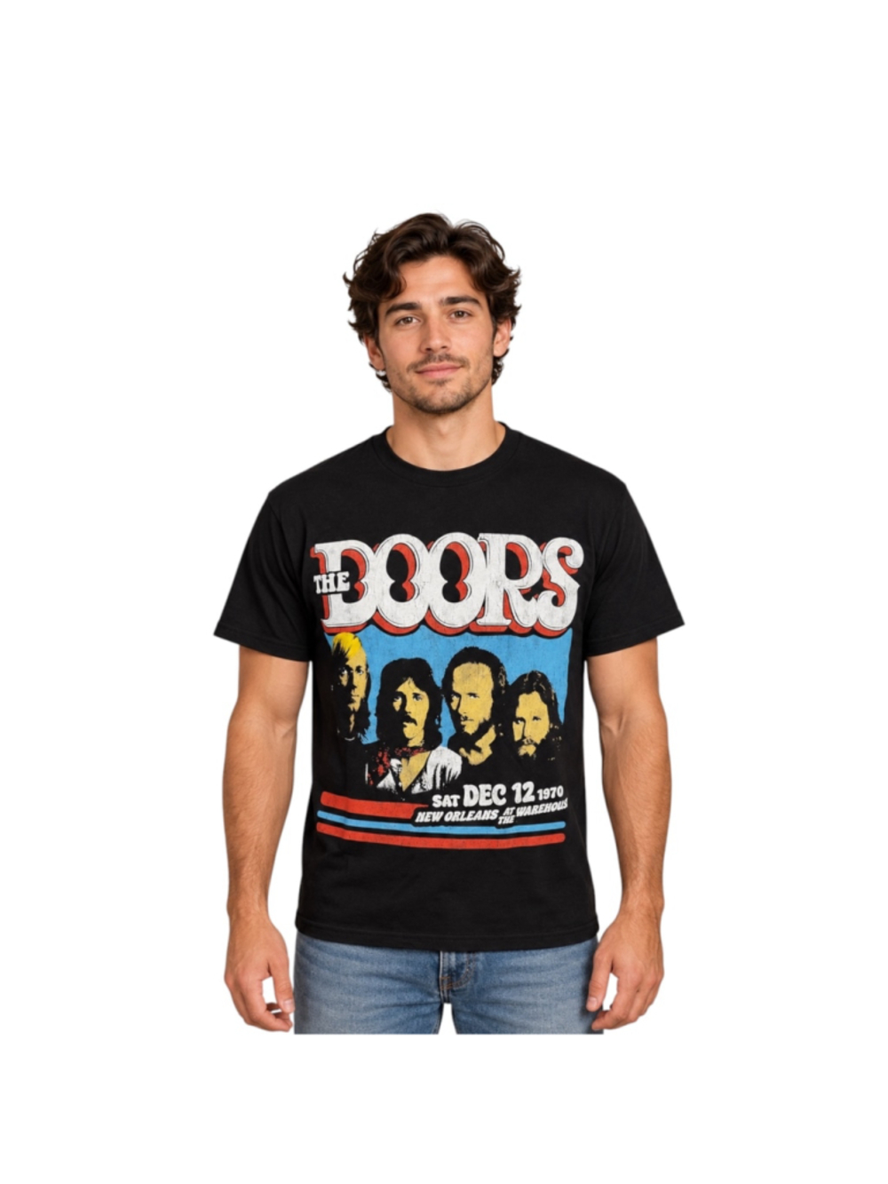 The Doors Black 1970 New Orleans Concert Graphic Tee S/M